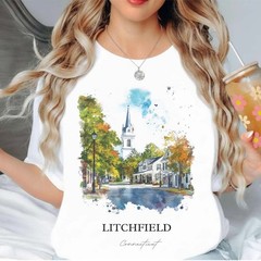 Litchfield Connecticut Unisex Shirt Travel Gift Trip Lover Souvenir Tee