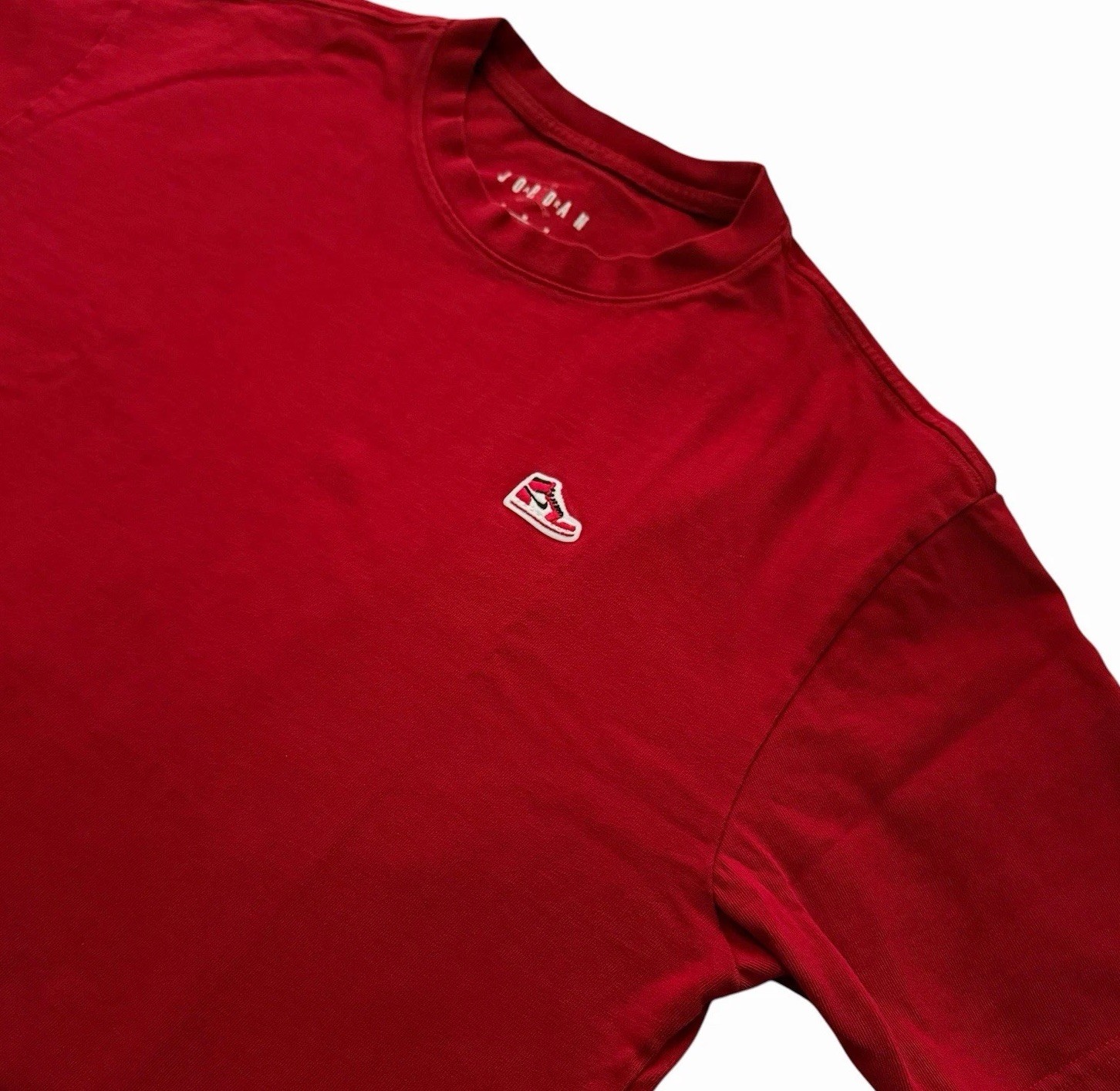 Jordan Red T Shirt Jumpman Sneaker Logo Tee Men’s Medium