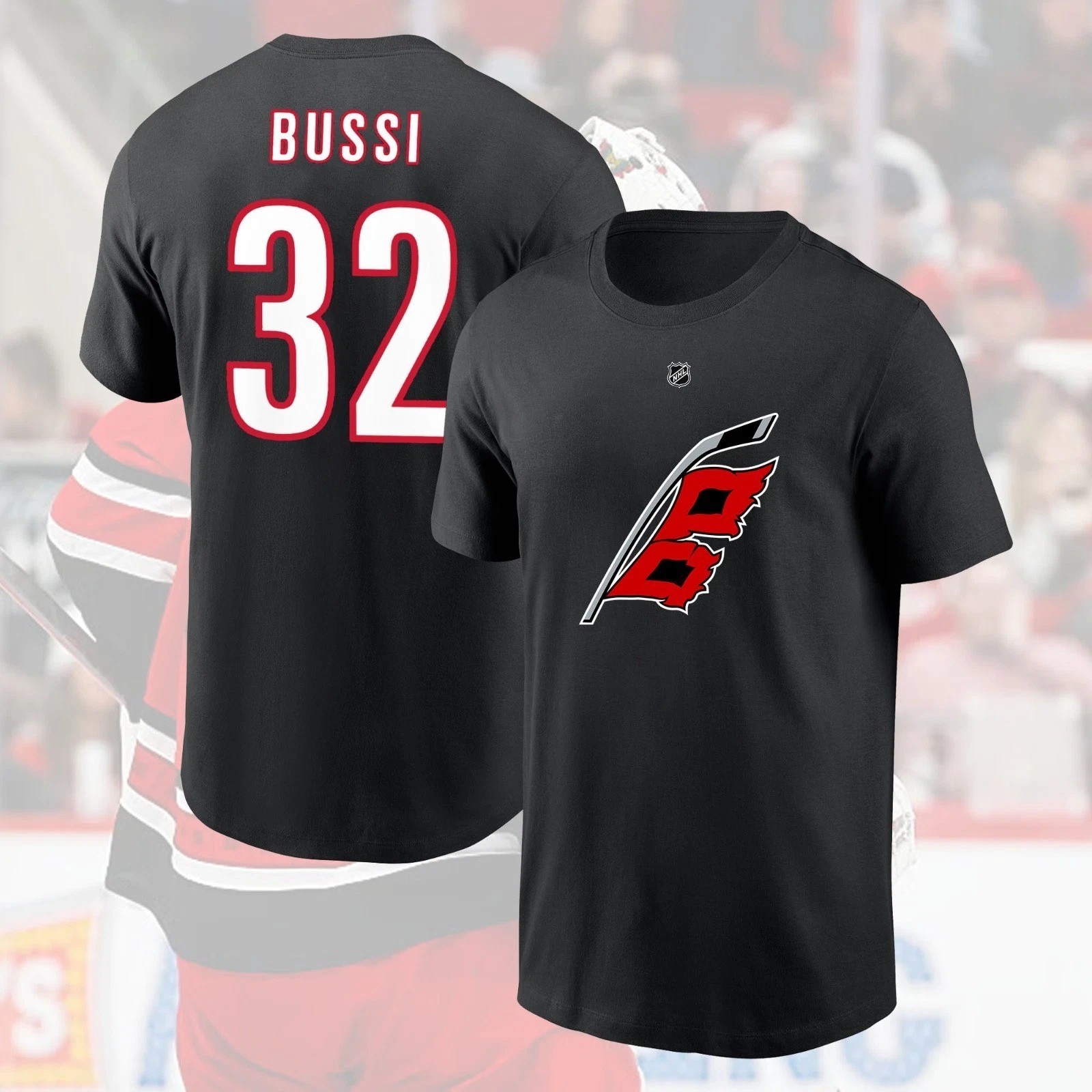 HOT! Brandon #32 Bussi Carolina Name & Number Player Fans Hurricane Gift gallery