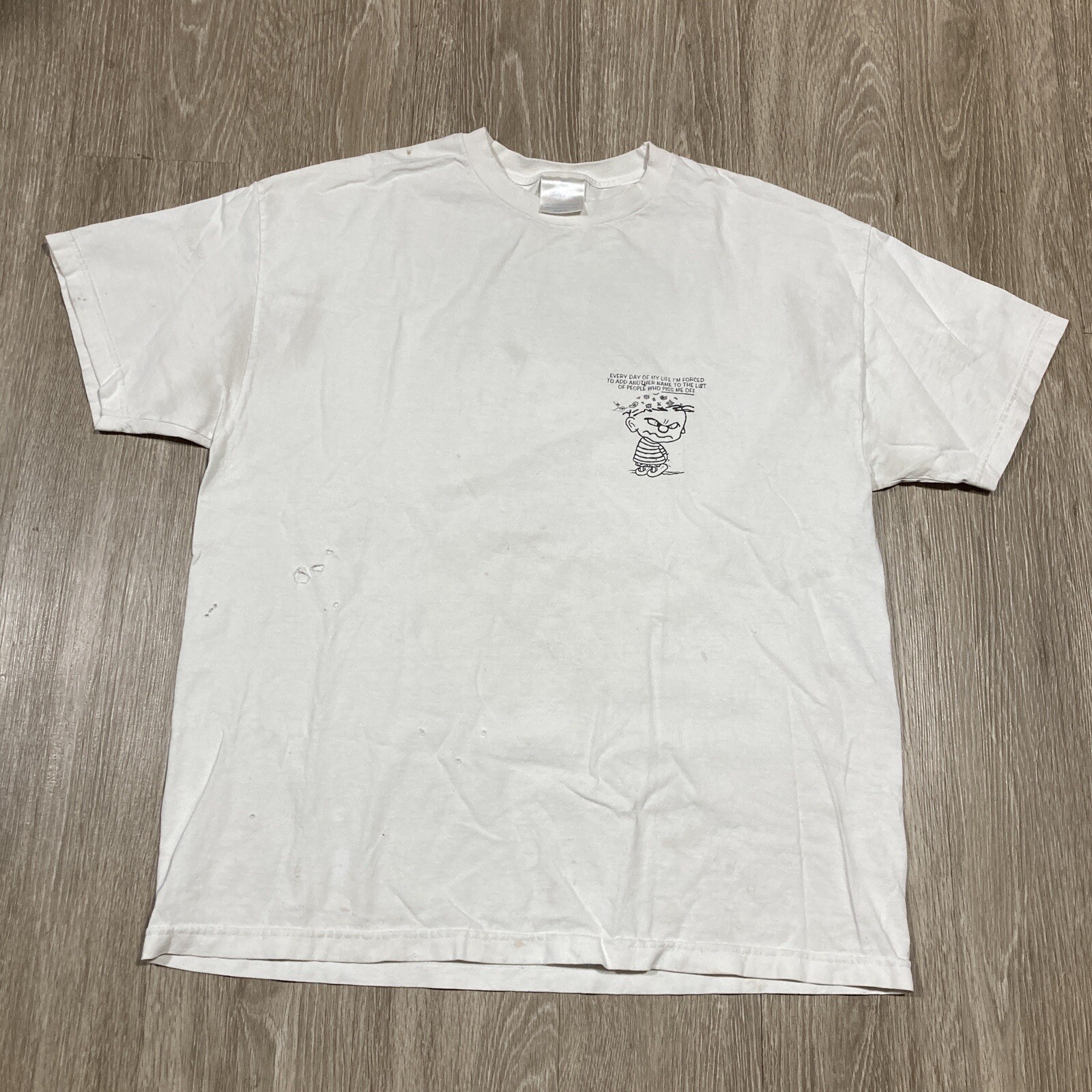 Calvin Shirt L 90s 00s Y2k Distressed People PMO Funny Parody Crude Humor Tee gallery