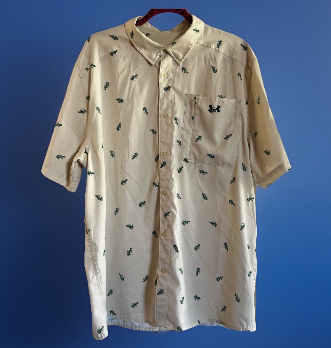 2XL Under Armour UPF 30 Dockside Fly Fishing Shirt Button Up Shirt Mens Size XXL gallery