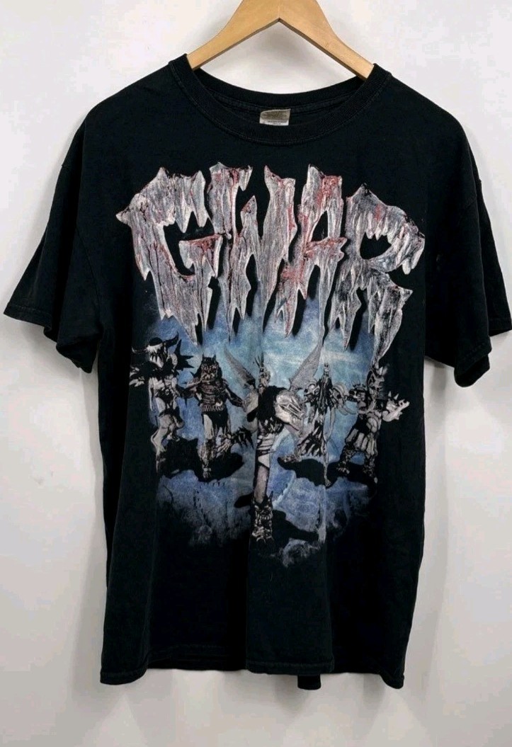Gildan Men’s Black GWAR Madness At The Core Of Time Tour 2013 T-Shirt Size Large