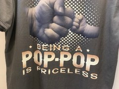 Being a DAD is an HONOR Being a Pop Pop is PRICELESS T-Shirt Mens XL Olive Green