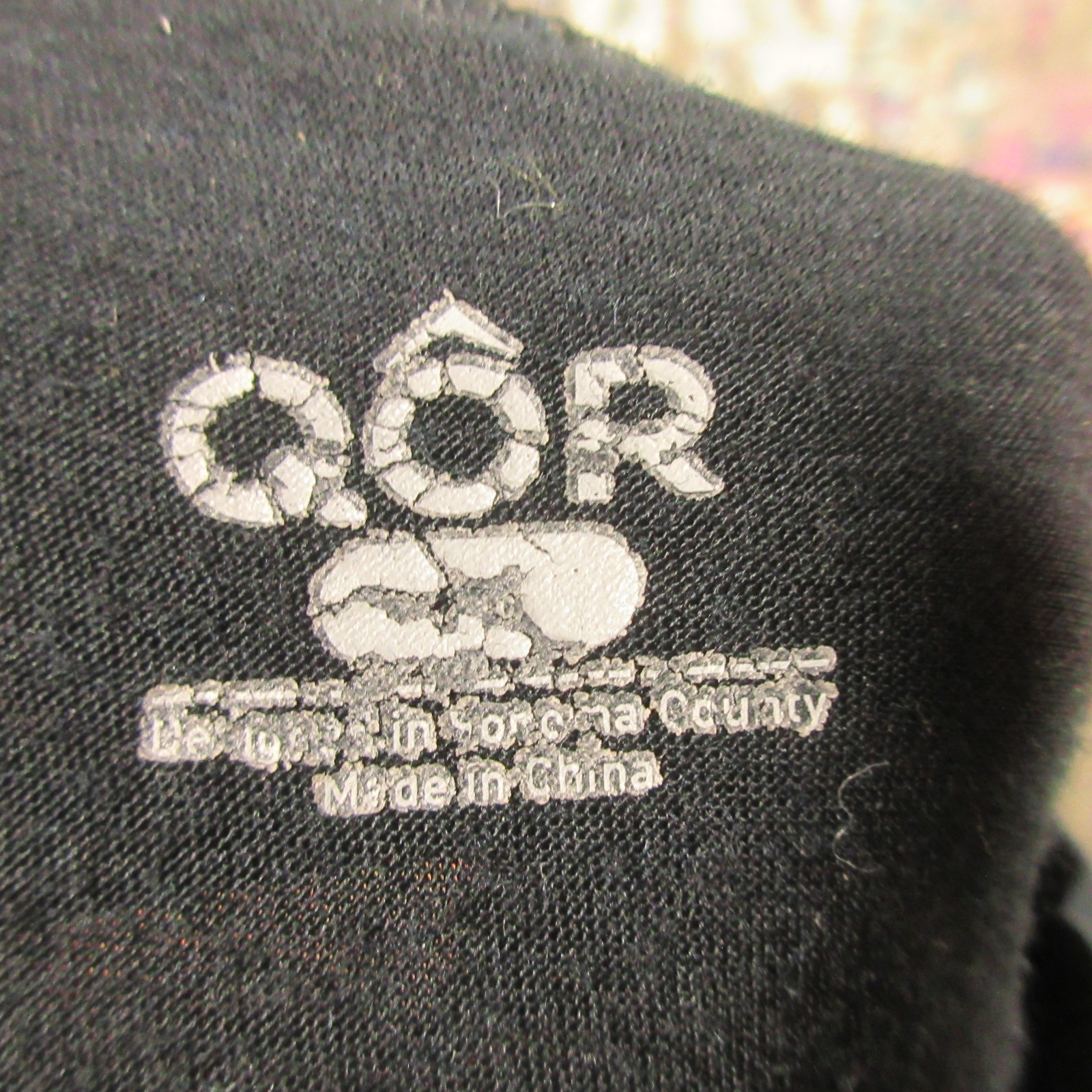 QOR Black Merino Wool Nylon Blend Crew-Neck T-Shirt Men's M Short Sleeve Holes* gallery