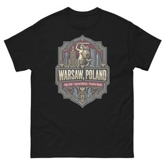 Warsaw Poland Creative Nights Graphic T-Shirt Unisex Travel Tee