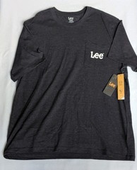 Lee Men’s XX-Large Regular Fit Black T-Shirt Pocket Super Soft Stretch