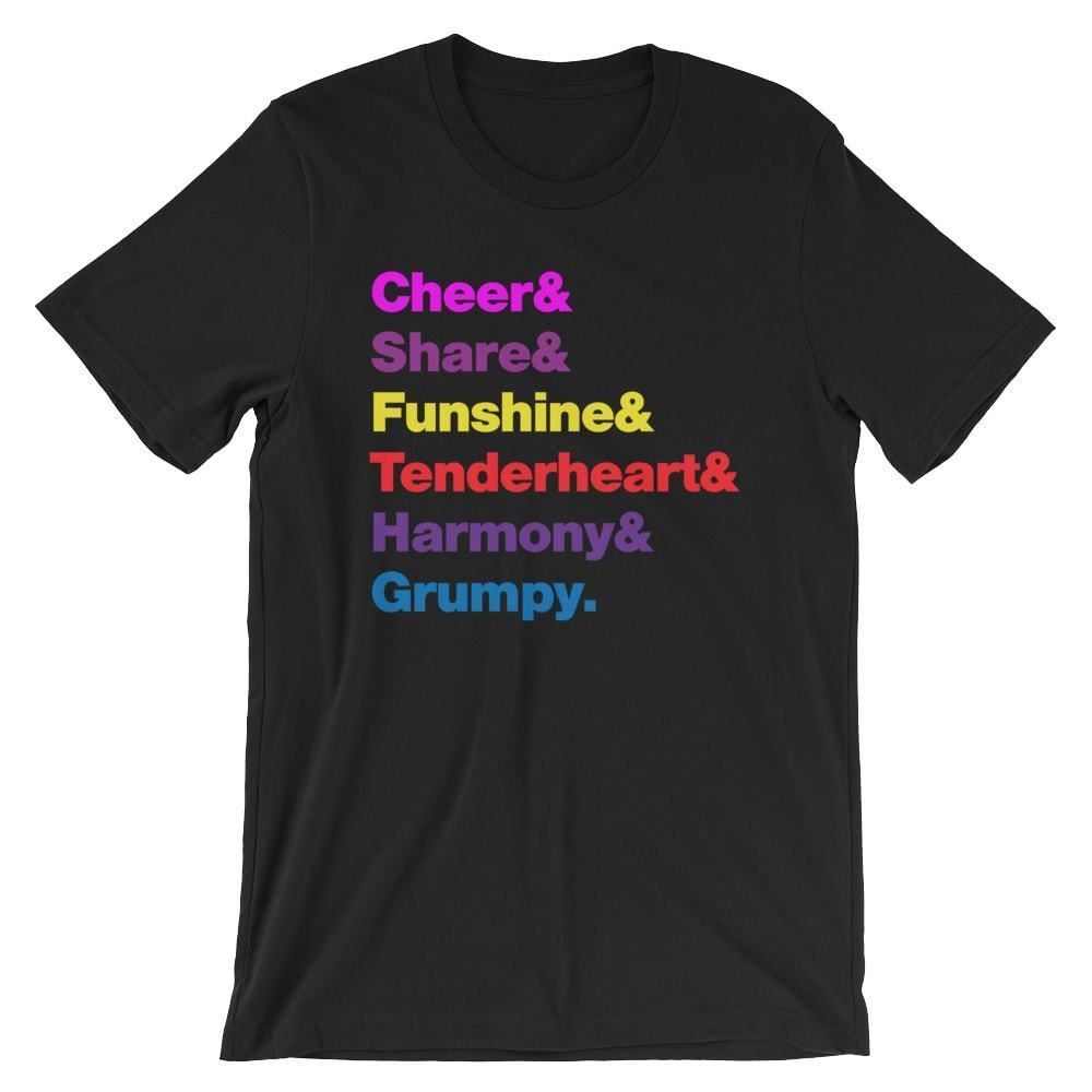 Care Bears T-Shirt. Yellow Black White Gray or Red Premium Cartoon Tee. Comfy!