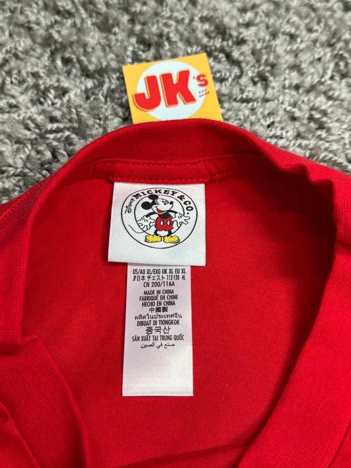 NEW Disney Parks Shirt Adult XL Red Mickey Mouse And Co Mens Blue Yellow Parks gallery