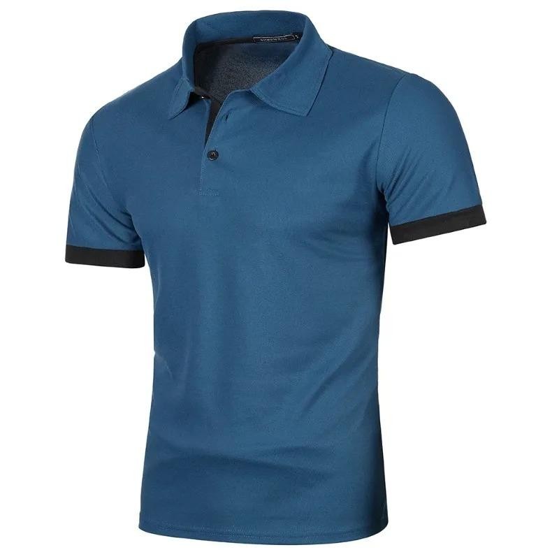 Summer Mens Short Sleeve Polo Shirts Lightweight Lapel Streetwear Breathable . gallery