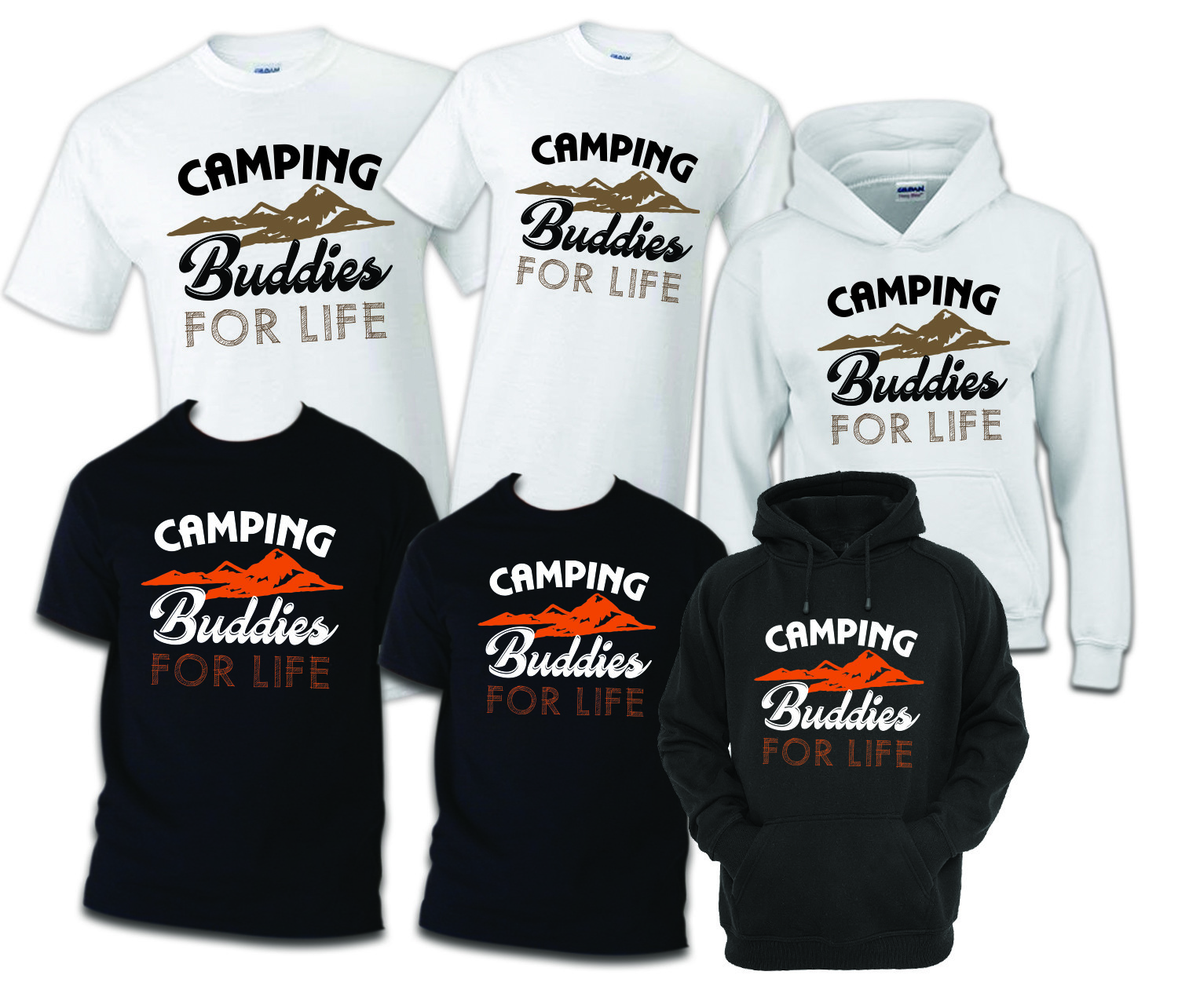 Camping Buddies for Life tee Shirt Gift Outdoor lover Funny Adventure Shirts