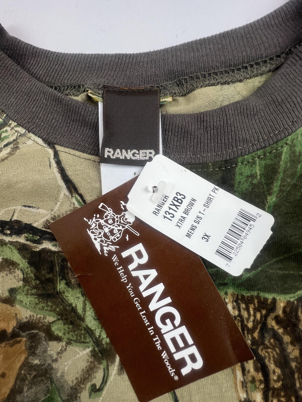 Ranger Shirt Mens 3XL Brown Xtra Camo Hunting Outdoor Pocket Tee Crewneck Top gallery