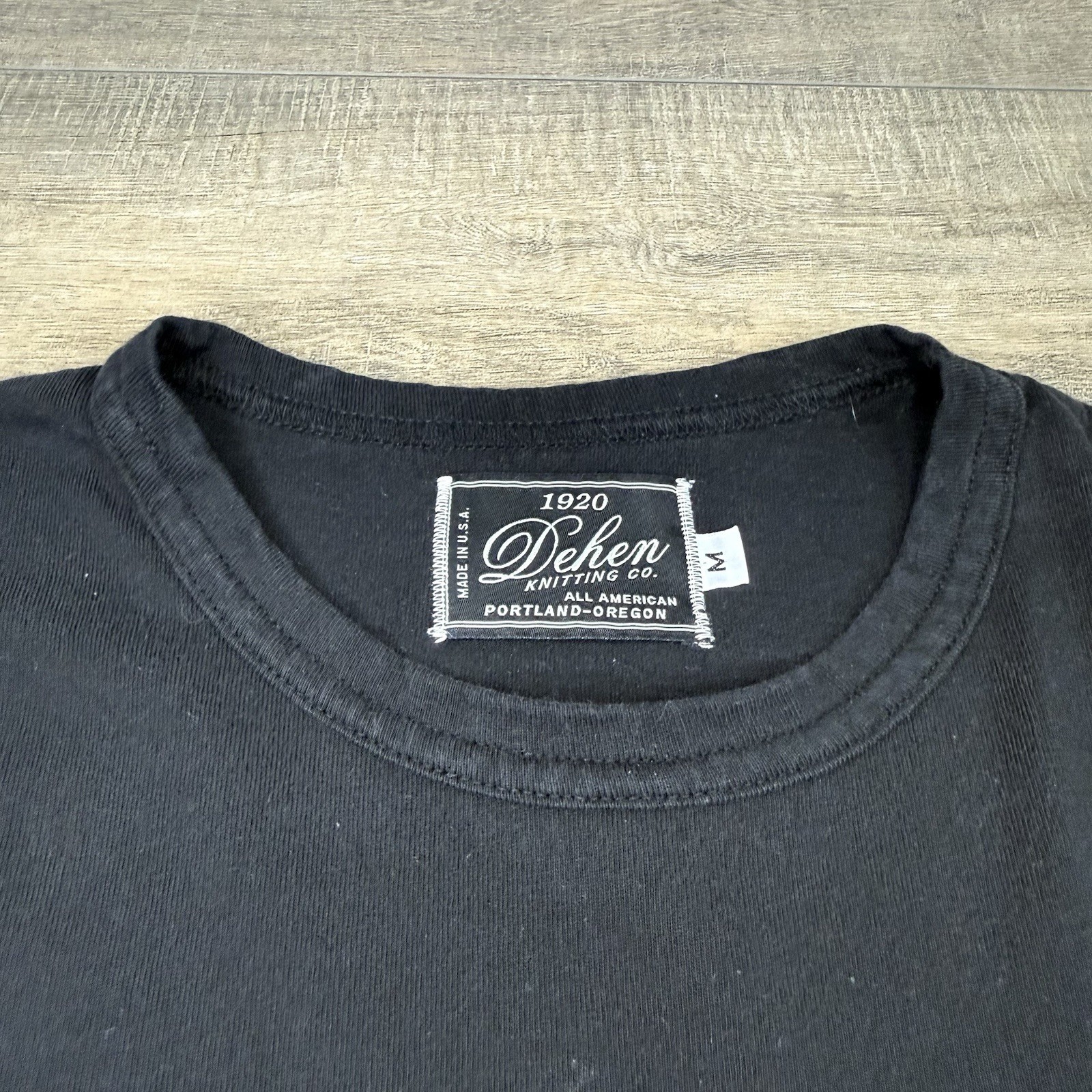 Dehen 1920 Mens Heavy Duty T-Shirt Size Medium Athletic Fit Black Made In USA B5 gallery