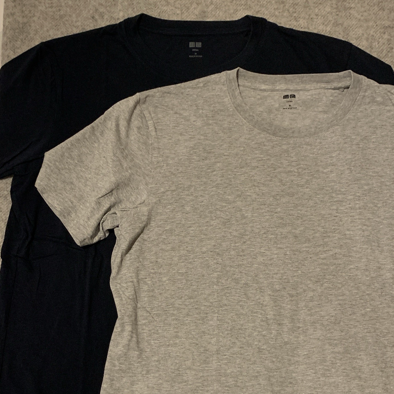 Uniqlo Supima Mens Cotton Crew Neck Short Sleeve T-Shirt Lot 2 M Blue Gray gallery