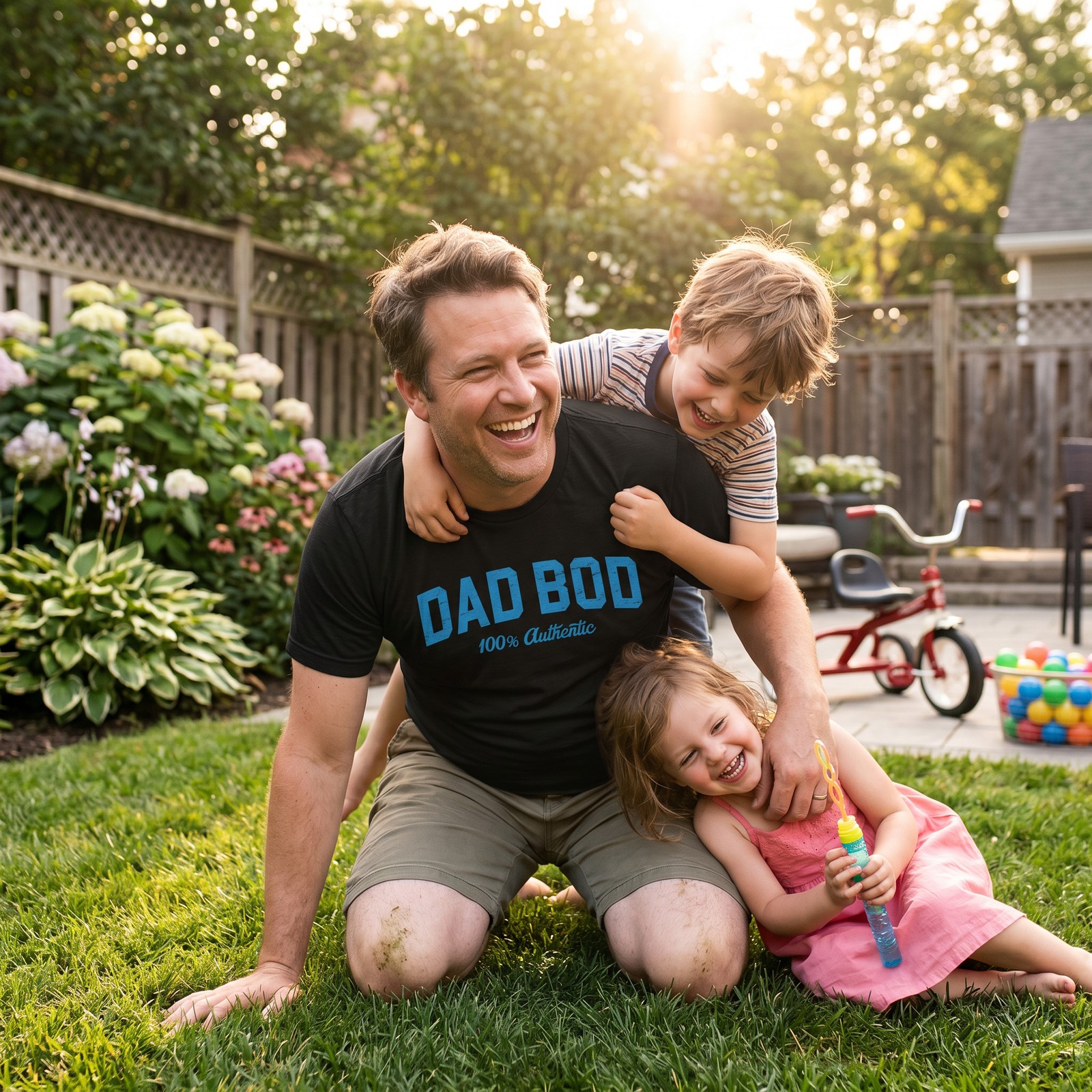 Mens Dad Bod 100 Percent Authentic T Shirt Funny Fathers Day Gift Out Of Shape gallery