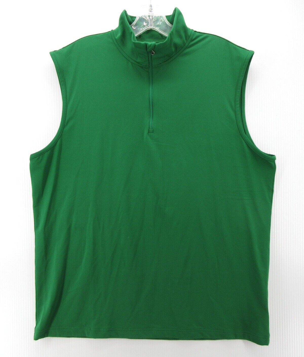 Ralph Lauren Polo Golf Shirt Men Large Green Performance 1/4 Zip Pullover Tank* gallery