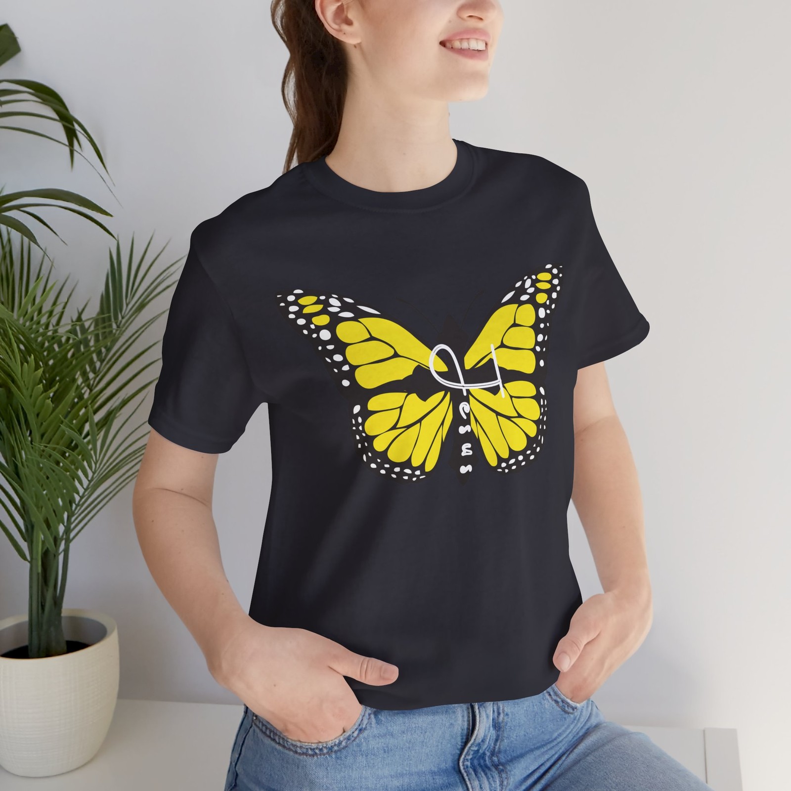 Yellow Monarch Butterfly T-Shirt | Butterfly Graphic Tee gallery