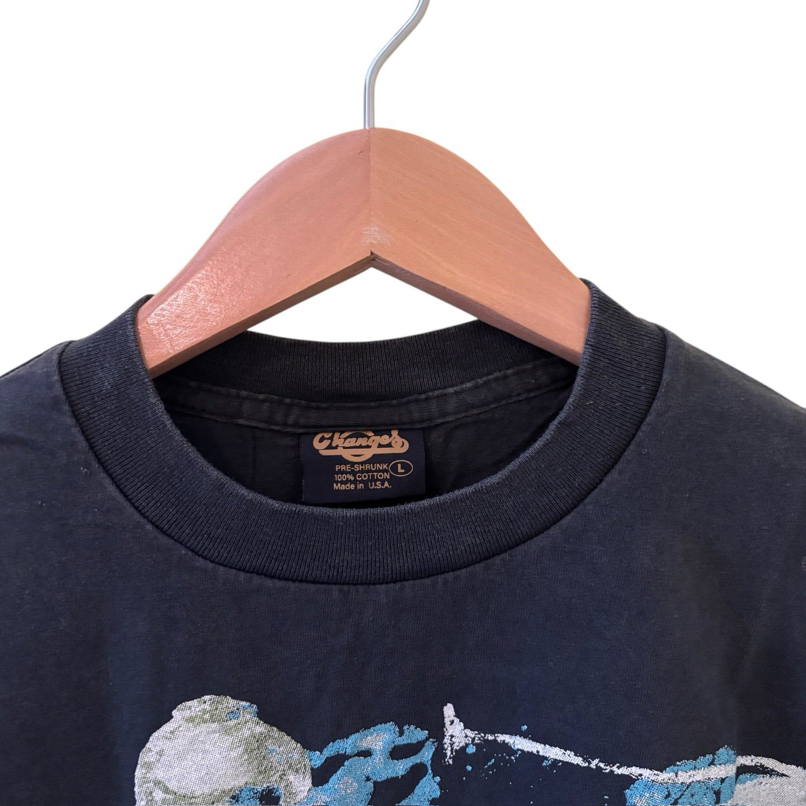 NIRVANA Vintage 90s IN UTERO T-Shirt ANGEL Blue Band Tour REPRINT Size Large gallery