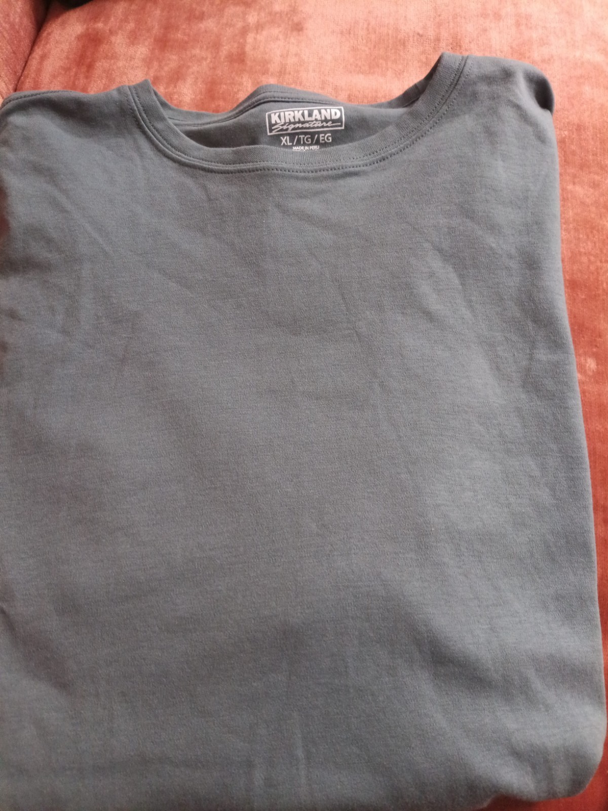 Kirkland Signature Men’s Pima Cotton Slub Tee, Gray, Size Xl gallery