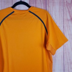 VRST Mens T-Shirt Large Orange Polyester Crew Neck Short Raglan Sleeve Pullover
