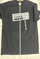 Size MEDIUM Cygnus Black Tshirt The Beatles Concert Ticket Graphics Vintage Y2K