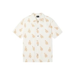 MLB Old Logo Print Single-Breasted Short Sleeve T-Shirt Unisex White