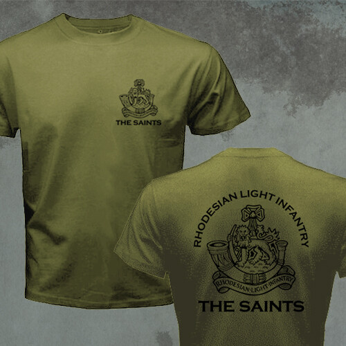 RLI Commando Rhodesian Light Infantry Bush War Army Military Motto T-shirt gallery
