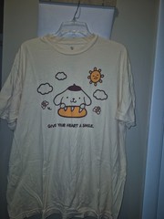 Ripple Junction Sanrio Pompompurin Baguette Yellow Tee Shirt Size XL