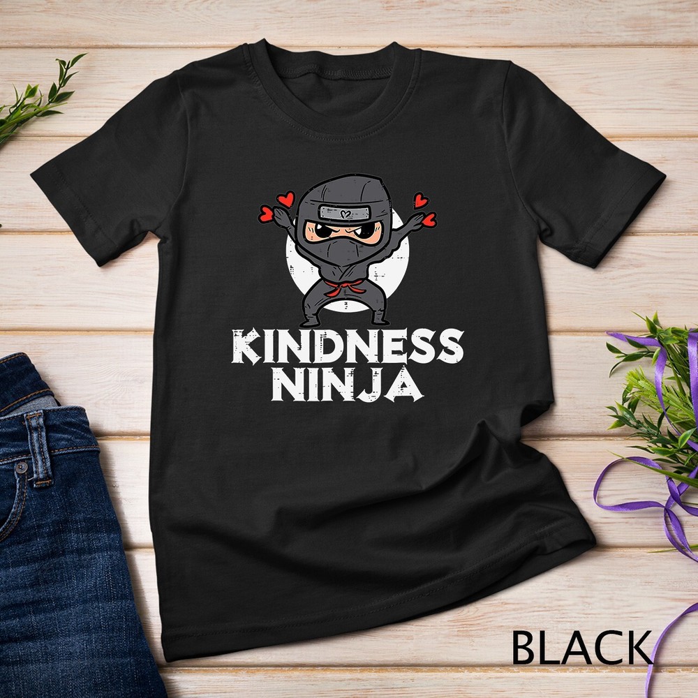Kindness Ninja Funny Kids Unity Day Orange Anti Bullying T-Shirt Unisex T-shirt