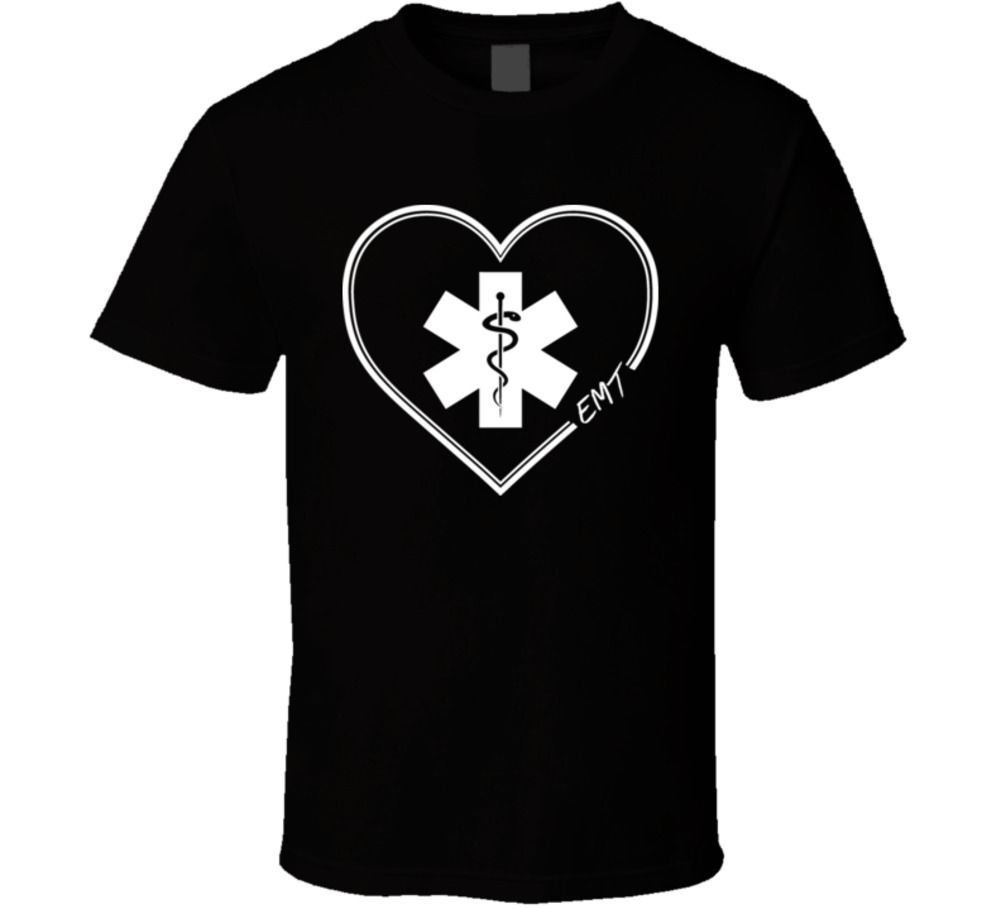 Paramedic Nurse EMT Love heart T shirt Tee EMS small-5XL Choose color gallery