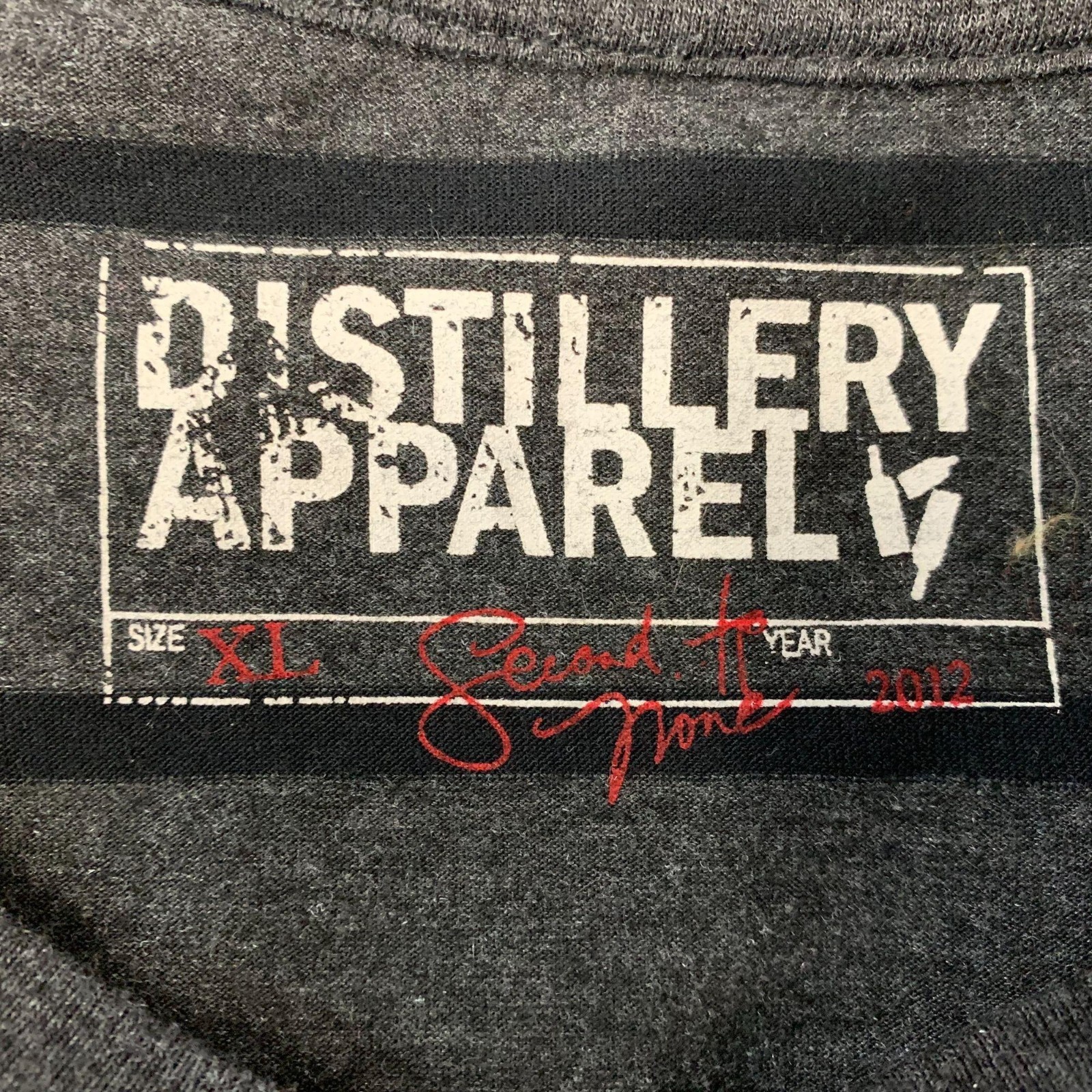 Distillery Apparel Second to none Grey striped Men's Slim Fit Size XL Polyester gallery