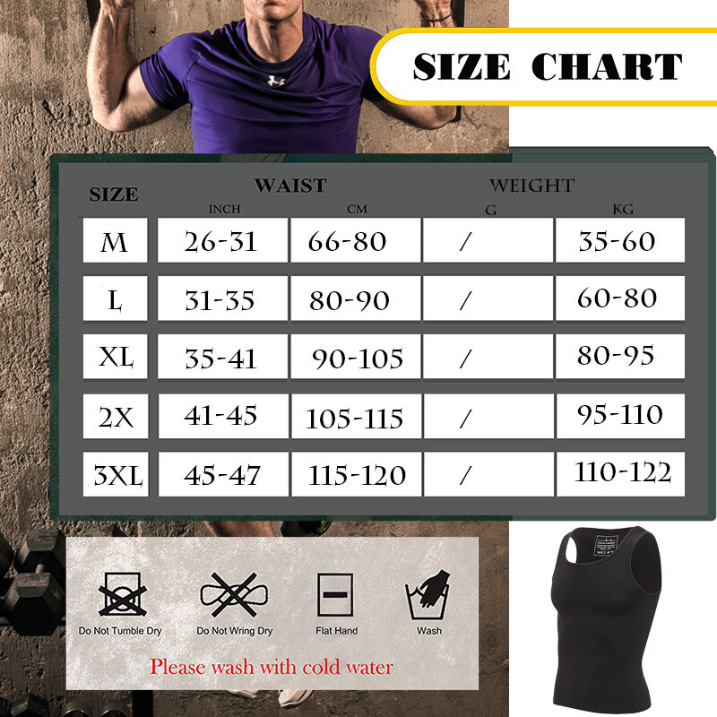 Mens Compression Shirt Slimming Body Shaper Vest Waist Trainer Vests Undershirts gallery