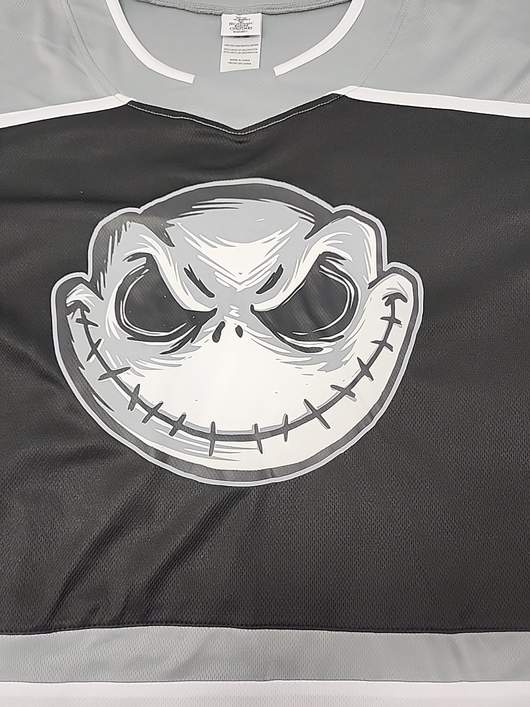 New Jack Skellington Hockey Jersey Disney Embroidered Back Graphic Print Front gallery