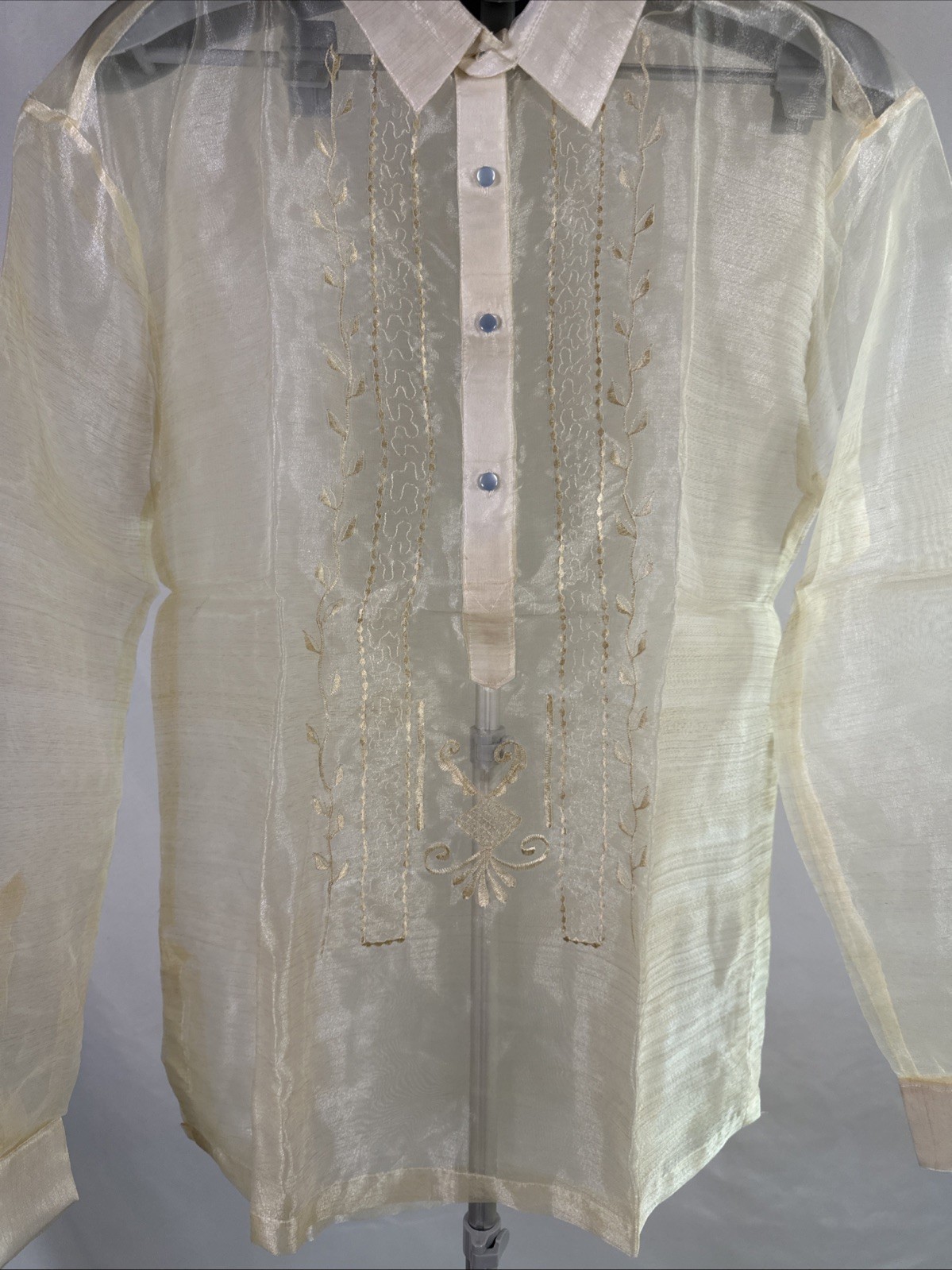 Barong Tagalog Formal Wear Men’s Size 2X NWOT Philippines Organza NWOT gallery