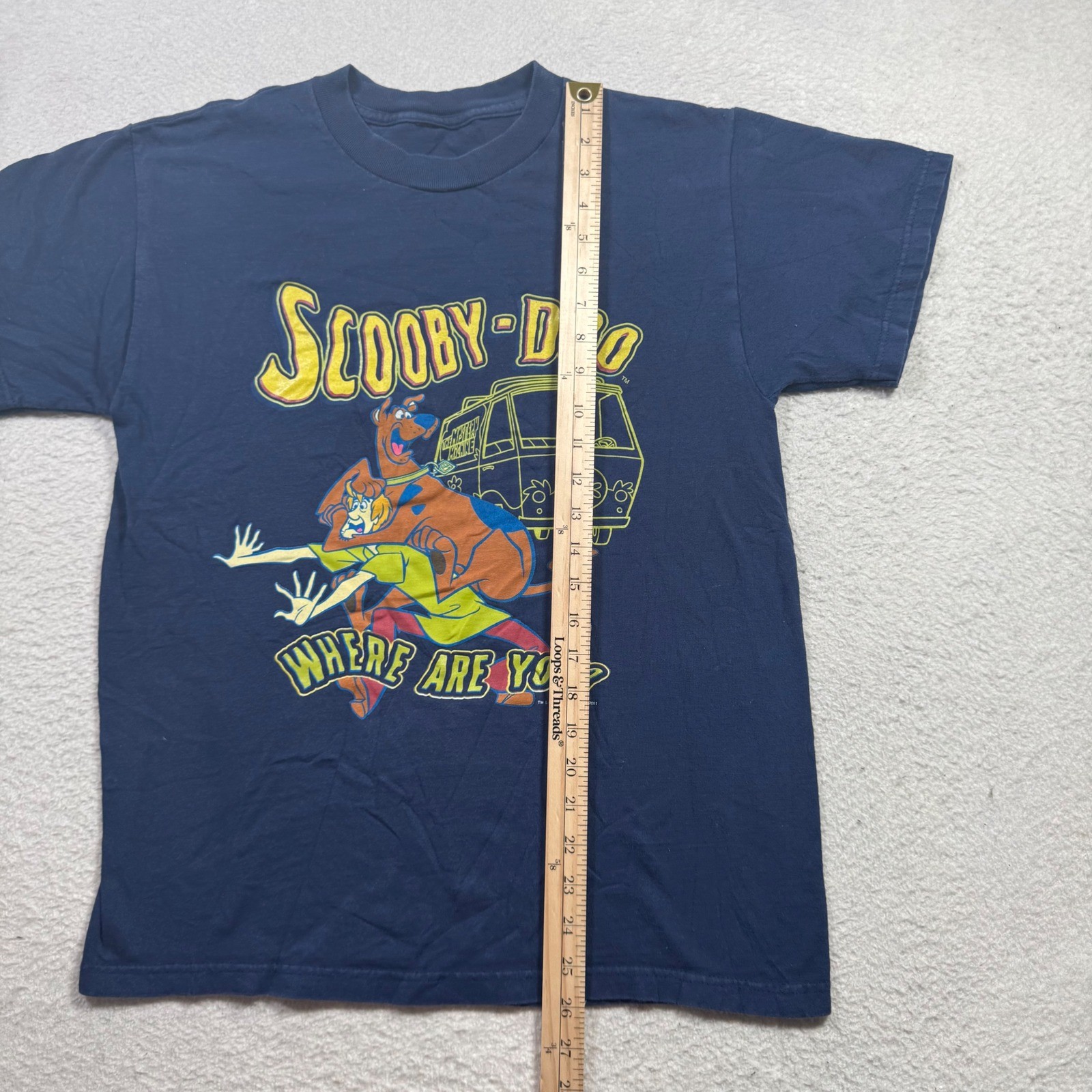 Scooby-Doo T-Shirt Unisex Medium Navy Blue 2001 Mystery Machine Graphic Y2K Tee gallery