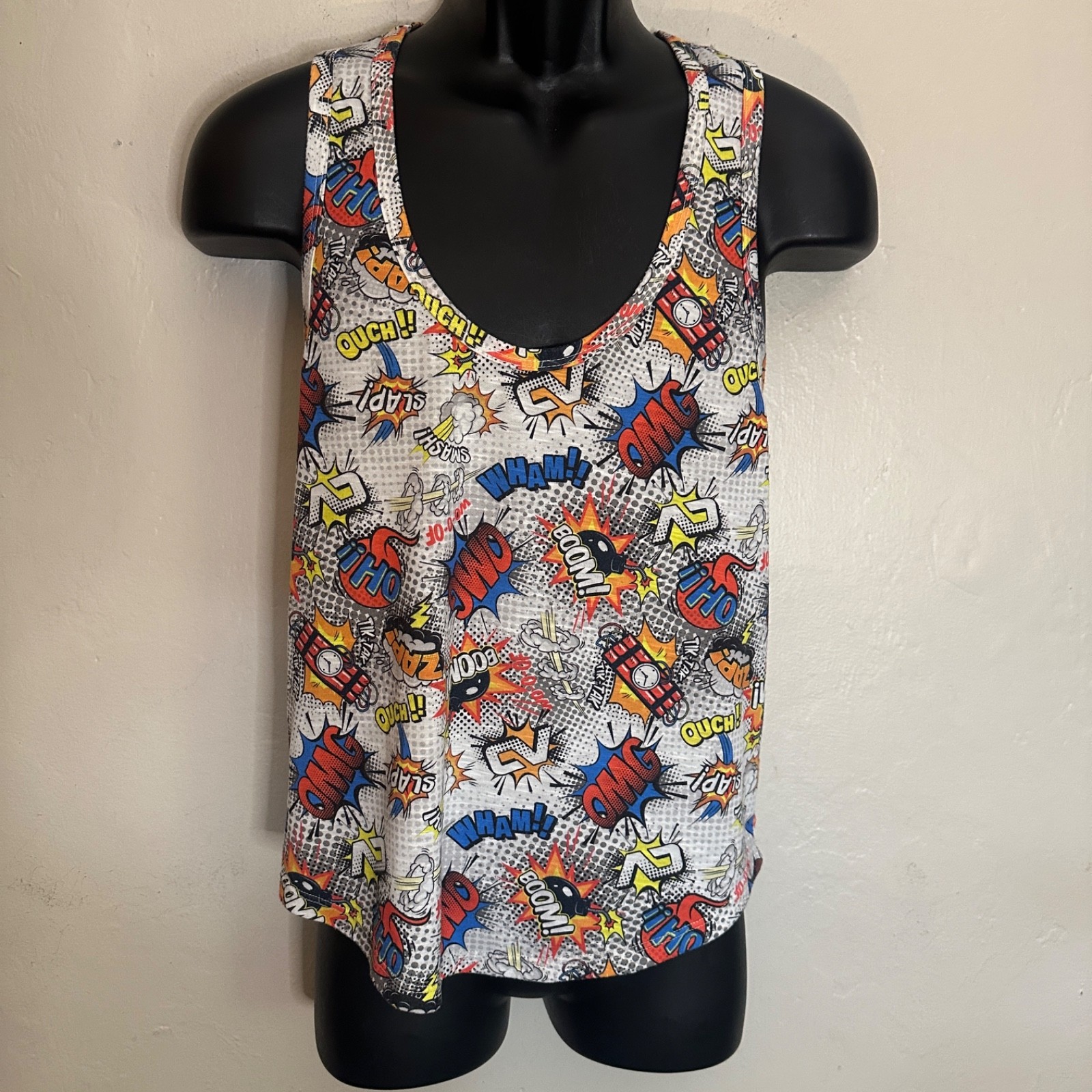 Addicted Tank Top Small Gently worn Cotton blend no fabric tag 18" armpits gallery