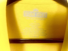 2010 Sesame Street Sesame Workshop Bert Face Yellow T Shirt Size XL NWT