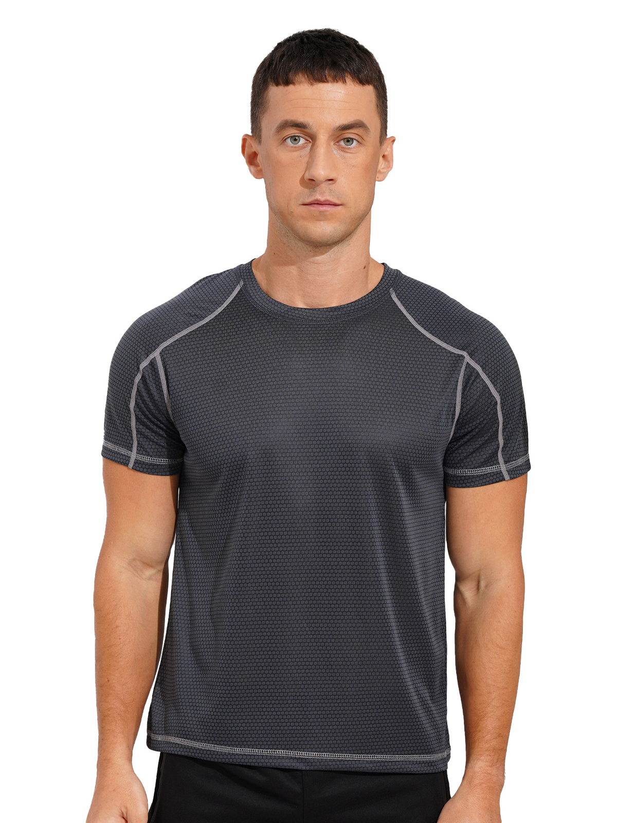 Men’s Quick Dry Rash Guard Swim Shirt Sun Protection UPF 50+ T-Shirt Running Top