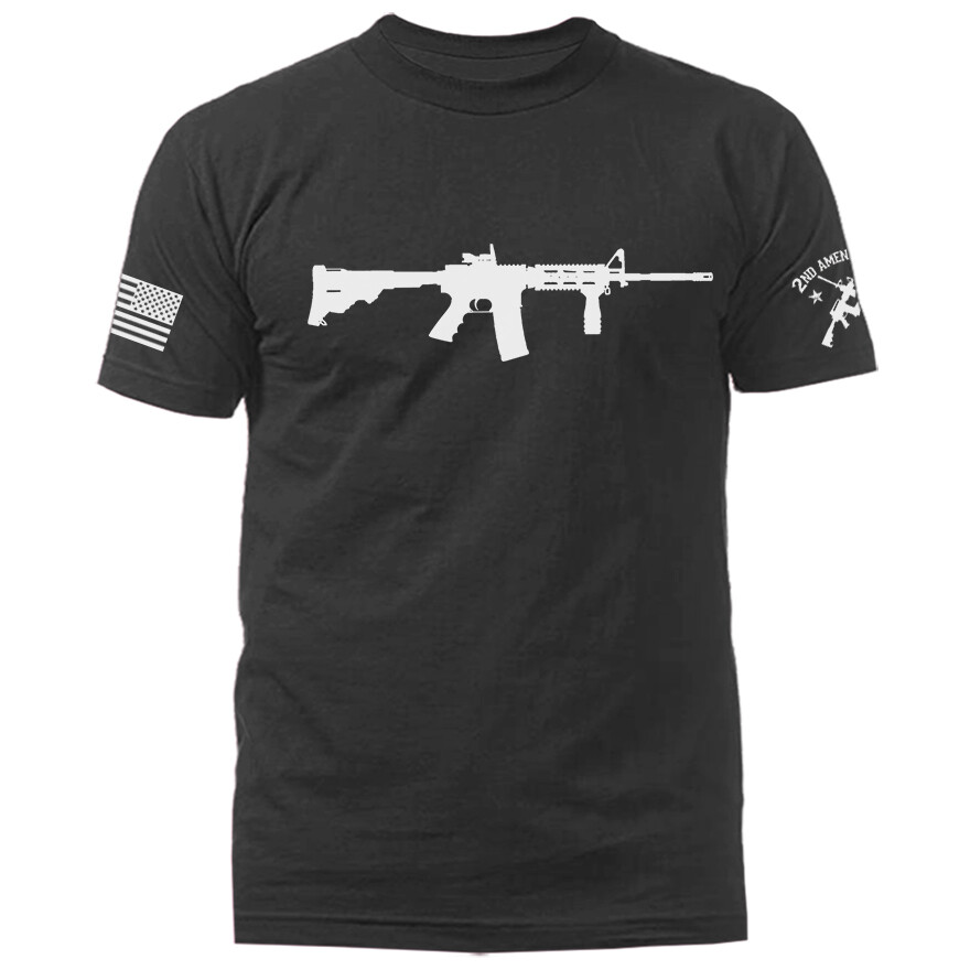 AR-15 2nd Amendment American Pride Gun Patriotic Graphic T-shirt