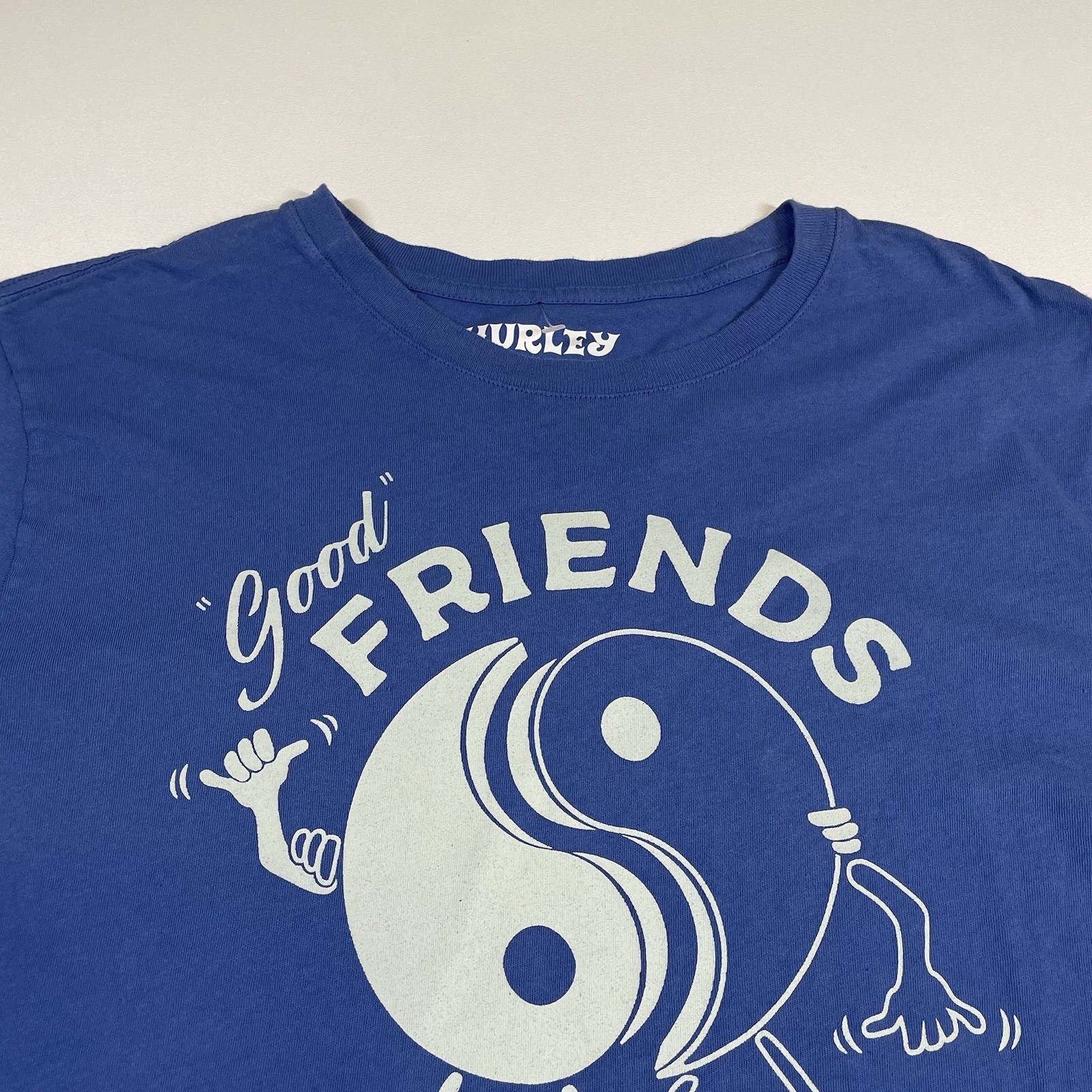 Hurley Shirt Men’s Medium Blue Short Sleeve Good Friends ‘Til The End Tee NEW gallery