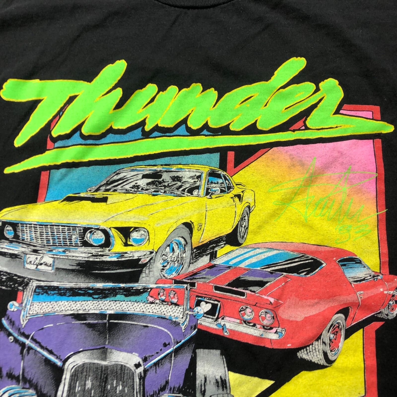 John Galt Shirt Large Thunder Kustom Club Cars Short Sleeve Brandy Melville a1 gallery