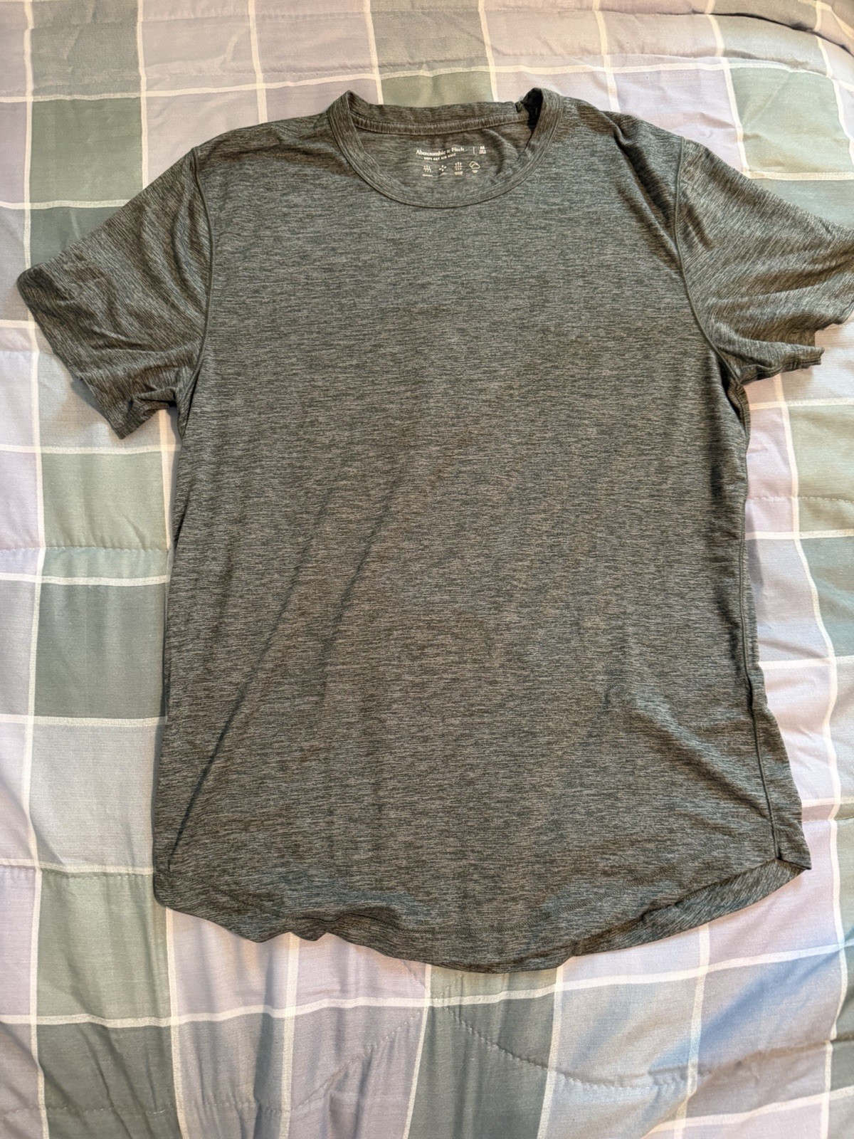 Abercrombie & Fitch Soft A&F Air Knit Men’s M Gray Crew Neck Tee Stretch gallery