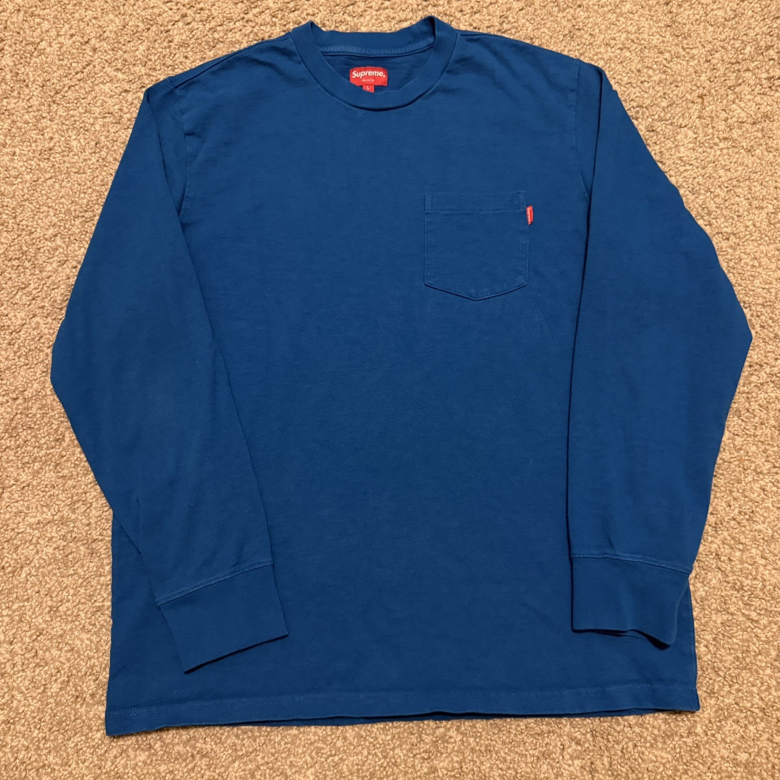 Supreme Box Long Sleeve Tee Dark Royal Size Large SS25 Worn Twice gallery