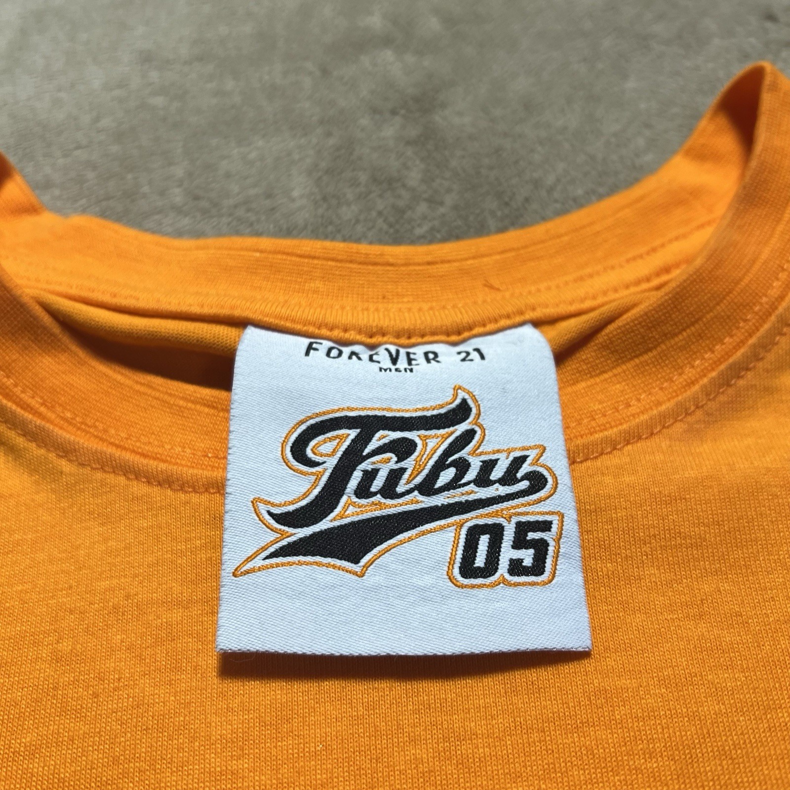 FUBU 05 Logo Tee Mens L Orange Hip Hop Streetwear Graphic Shirt gallery