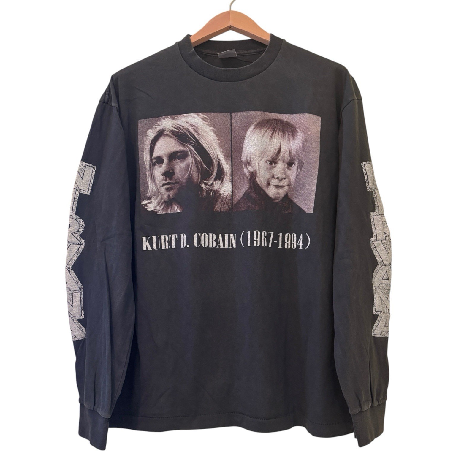 Vintage Kurt Cobain 1967-1994 Memorial Portrait Kid Nirvana XL T-Shirt REPRINT