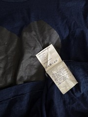 Comme Des Garcons Play Navy Heart Graphic Cotton Jersey Men’s T-Shirt Size L