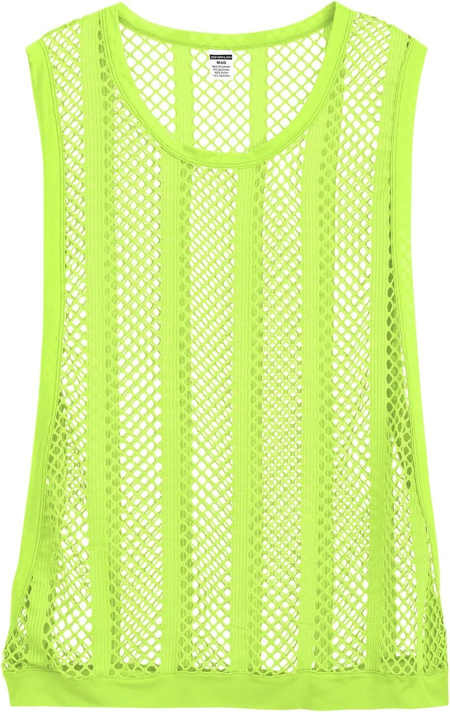 Men’s Striped Top Mesh Tank Tops Fishnet Sleeveless See Thru Muscle Undershirts