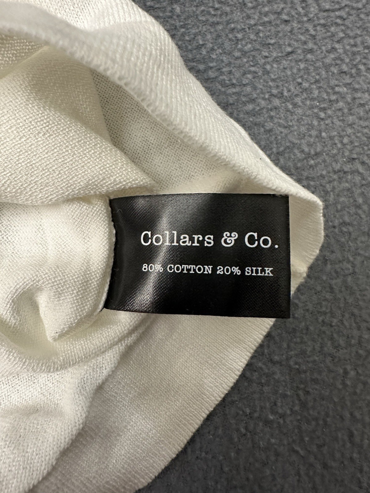 NWT Men’s Collars & Co Premium Cotton and Silk Blend T Shirt White Size 2XL gallery