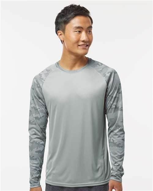 Sun Shirt UPF 50+ Paragon Gray Performance Camo Long Sleeve T-Shirt