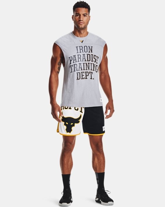 Under Armour Herren Project Rock Men's T-Shirt Gym Gray SM 1367129-011 NEW gallery