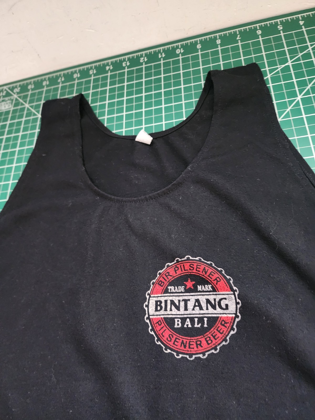 Bintang Pilsener Beer Black Tank Top Bali Men’s Size Large L gallery